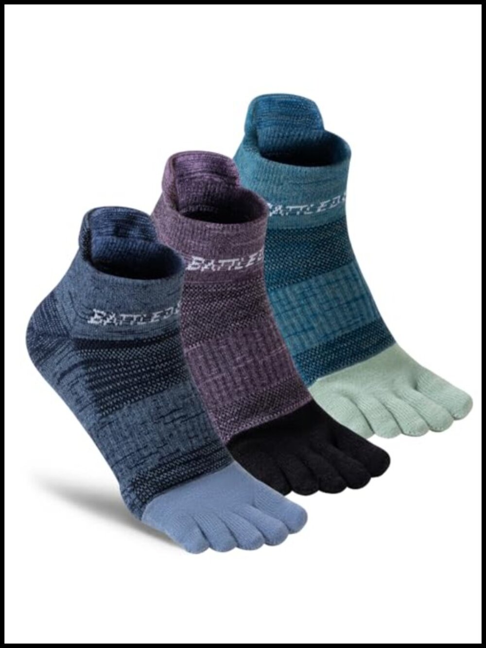 Merino Wool Toe Socks Ankle Hiking Running 3 Pack